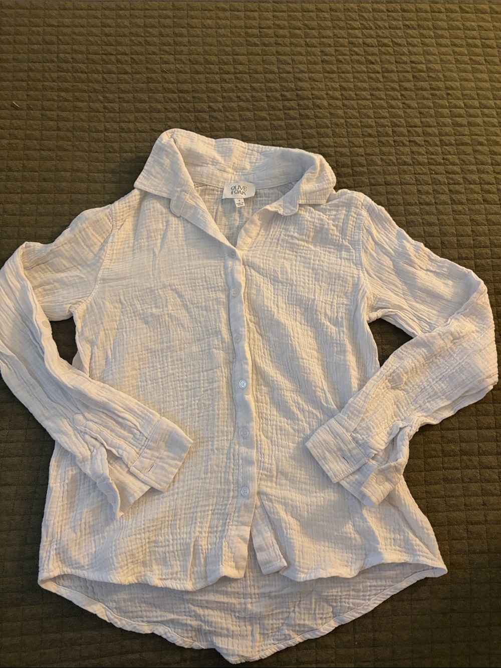 Olive & Oak Linen blend Button-Up Shirt